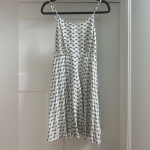 Old Navy Black and White Geometric Maxi Dress